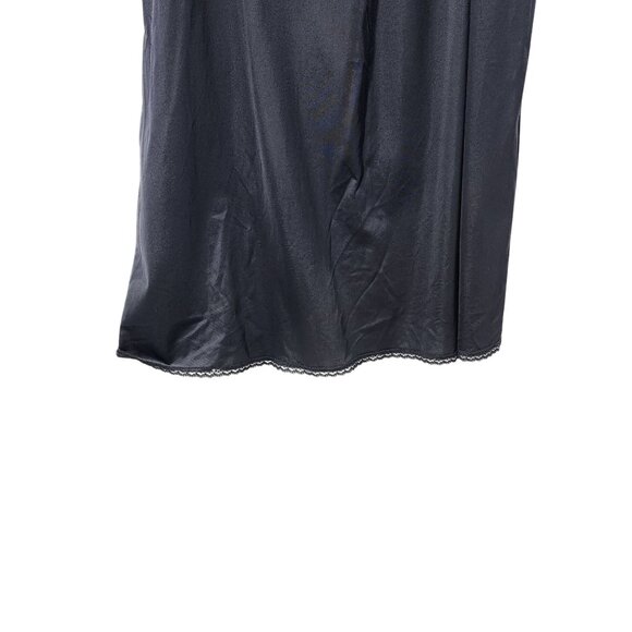 Vintage VTG Vanity Fair Womens Half Slip Skirt 11760 Size L Black Nylon Lace Tri - Picture 6 of 7